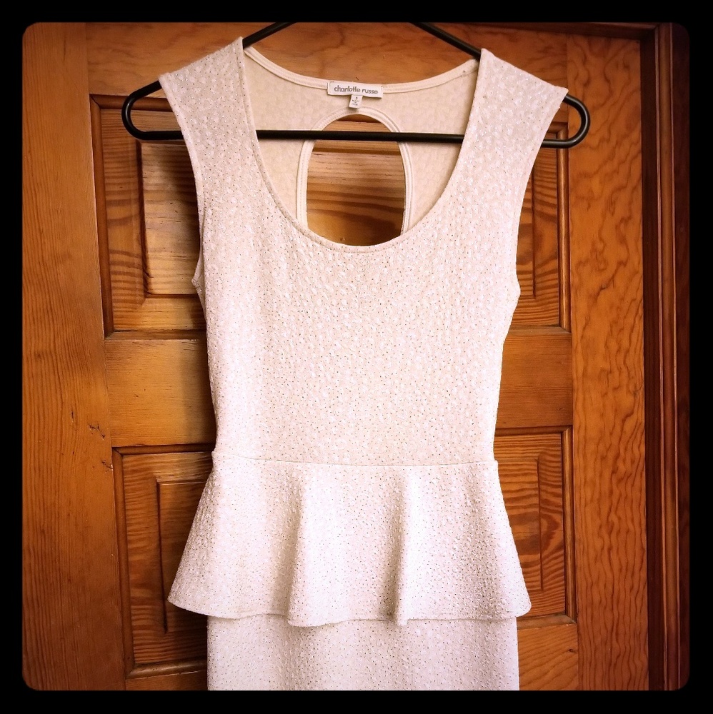 Charlotte Russe Rhinestone Peplum Dress